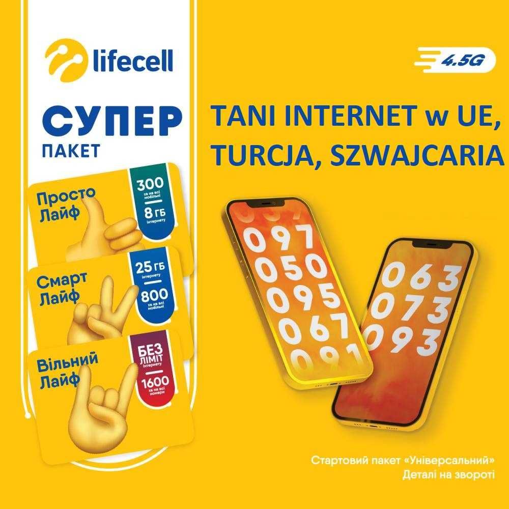 Internet TURCJA EU Karta Starter SIM Lifecell do 40 GB - Internet TIR