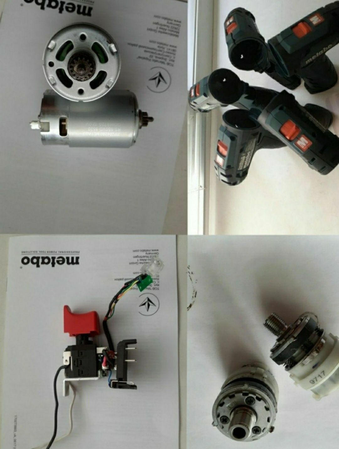 Запчастини bosch gsr metabo bs