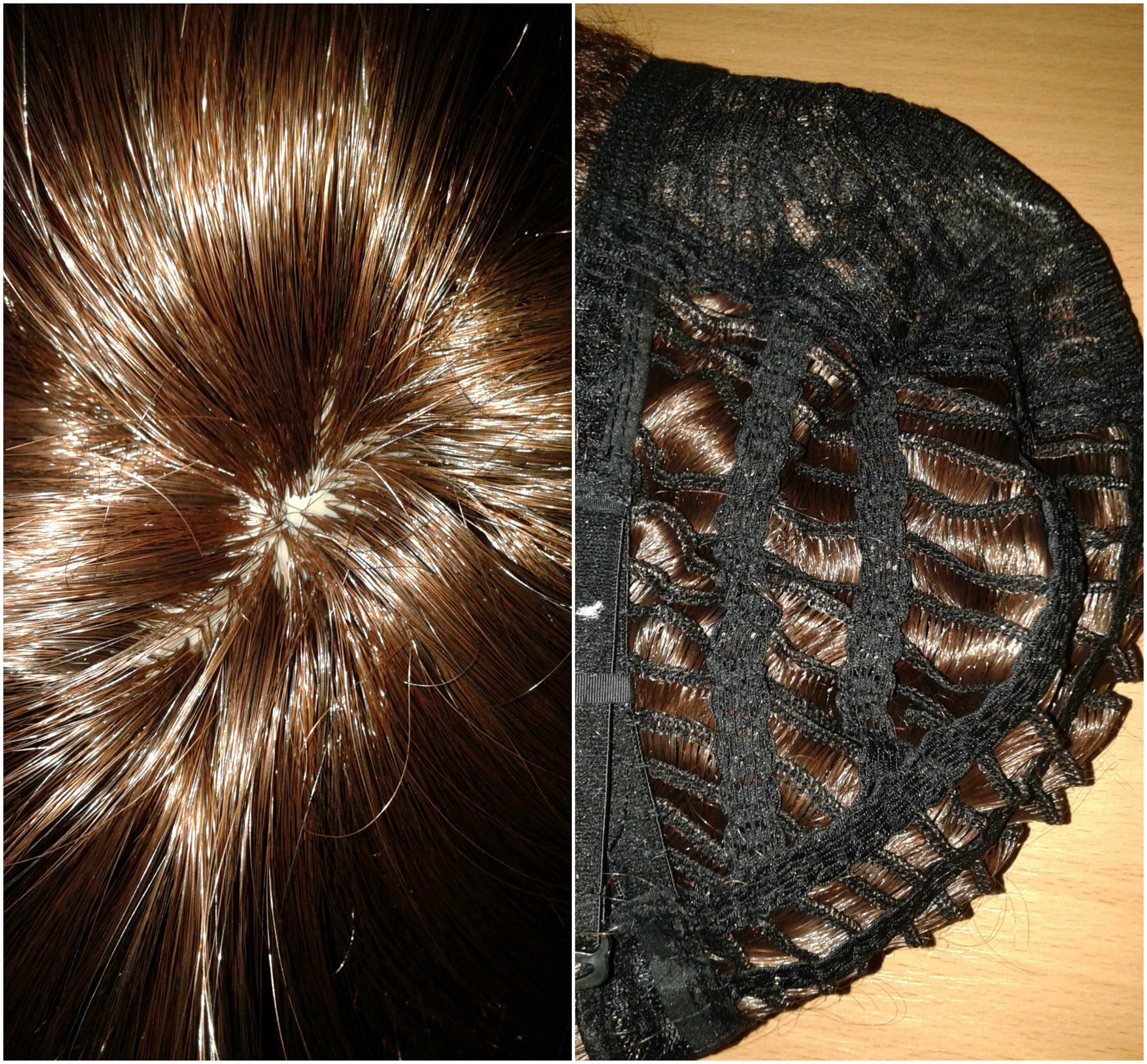 Krótka lokowana brązowa peruka z grzywką loki loczki wig cosplay