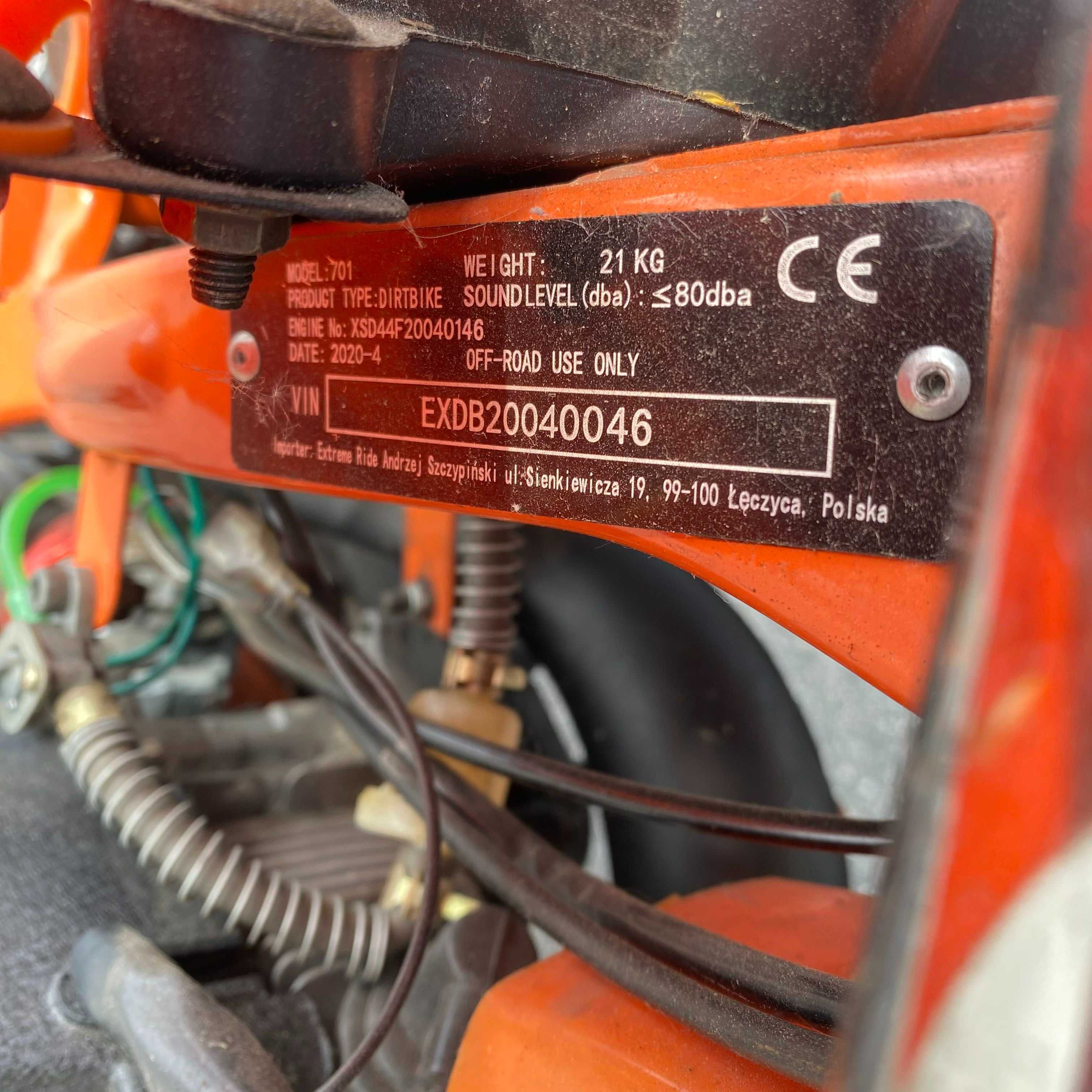 Mini cross 50cc | Spalinowy | Dla dzieci i młodzieży | Pomarańczowy