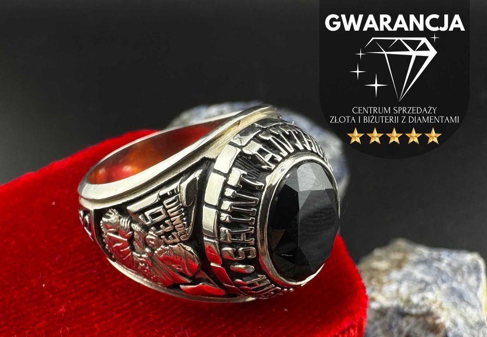Złoty Pierścień - Sygnet w stylu Wojskowym | JAK NOWY | 333 | 16.85g