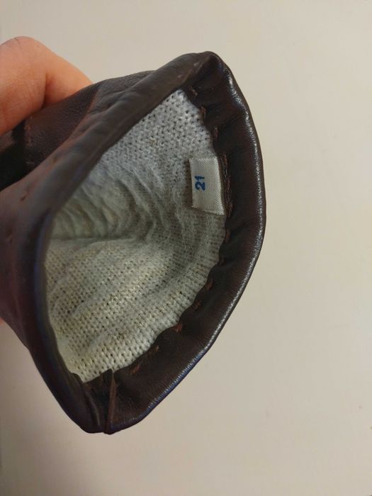Rękawiczki skórzane męskie lub unisex rozm. 21