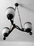 Lampa PRL wisząca mosiądz lampa sufitowa - bez kloszy