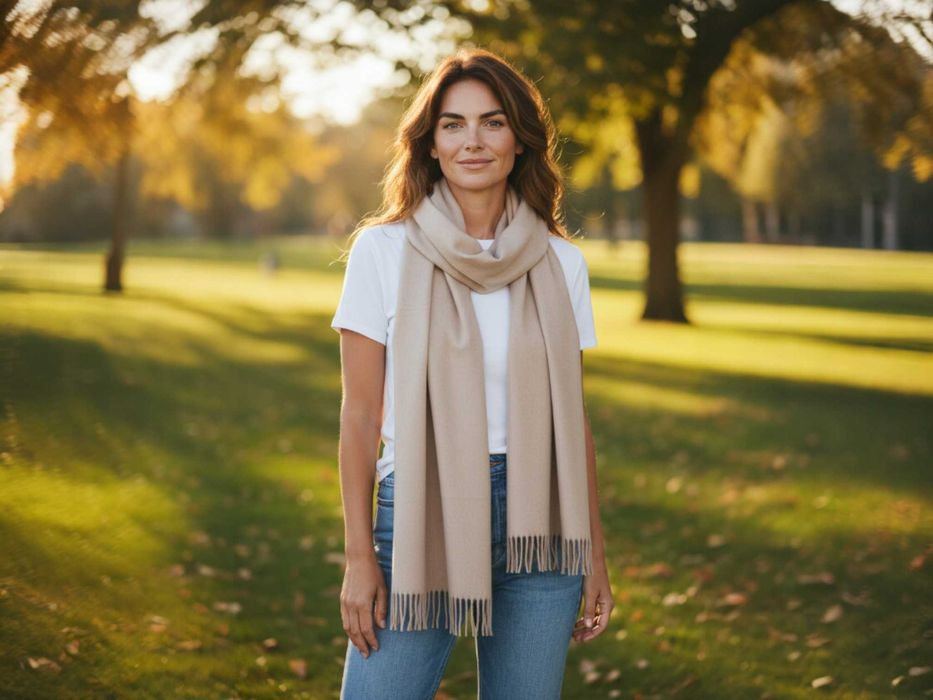 Кашемировый женский шарф