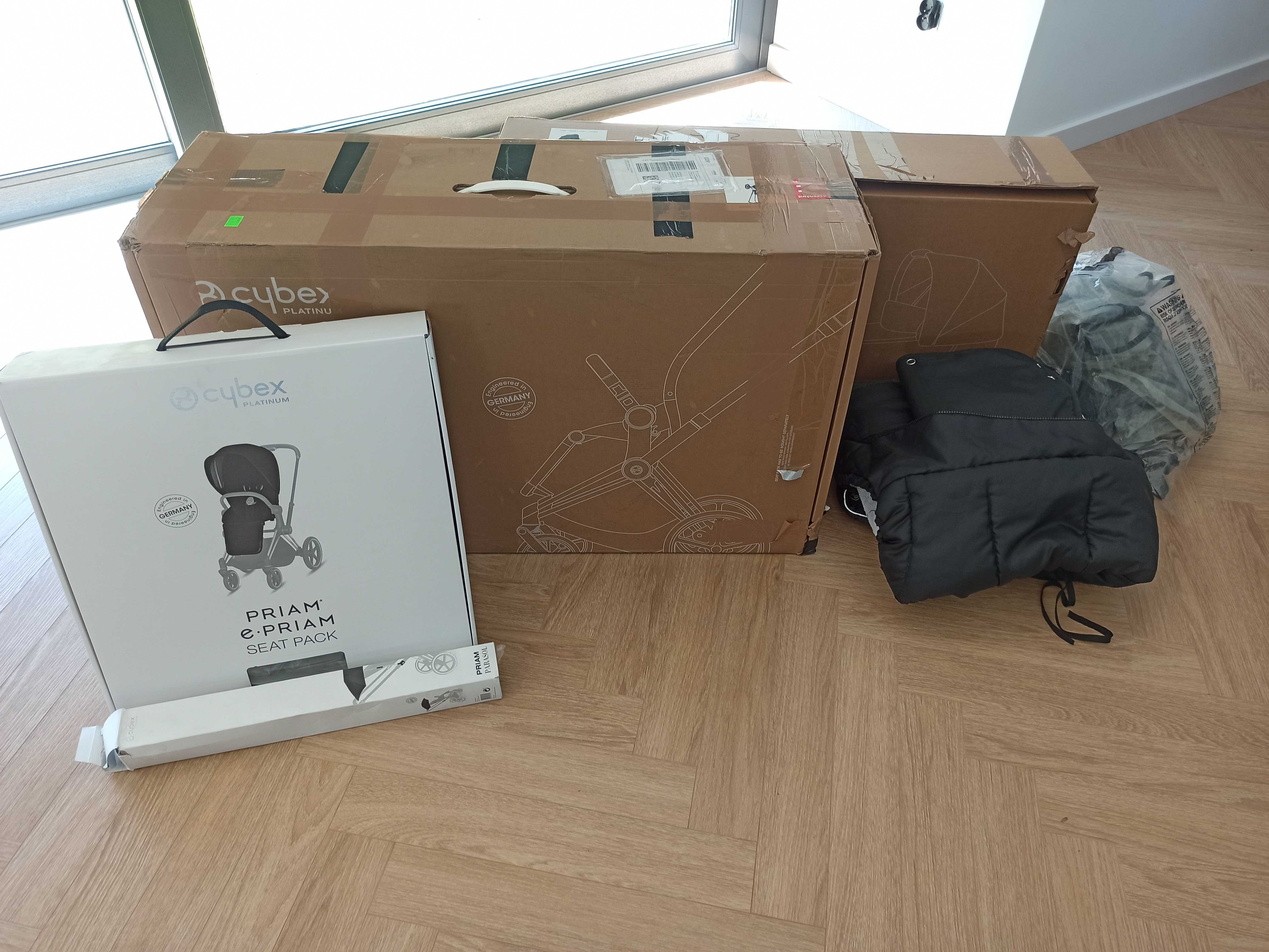 Sprzedam cały wózek Prima 2.0 Deep Black gratisy parasolka Cybex inne