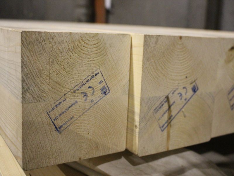 Kantówki klejone DUO, 160x160mm, suszone i strugane. Mikołów, śląskie.