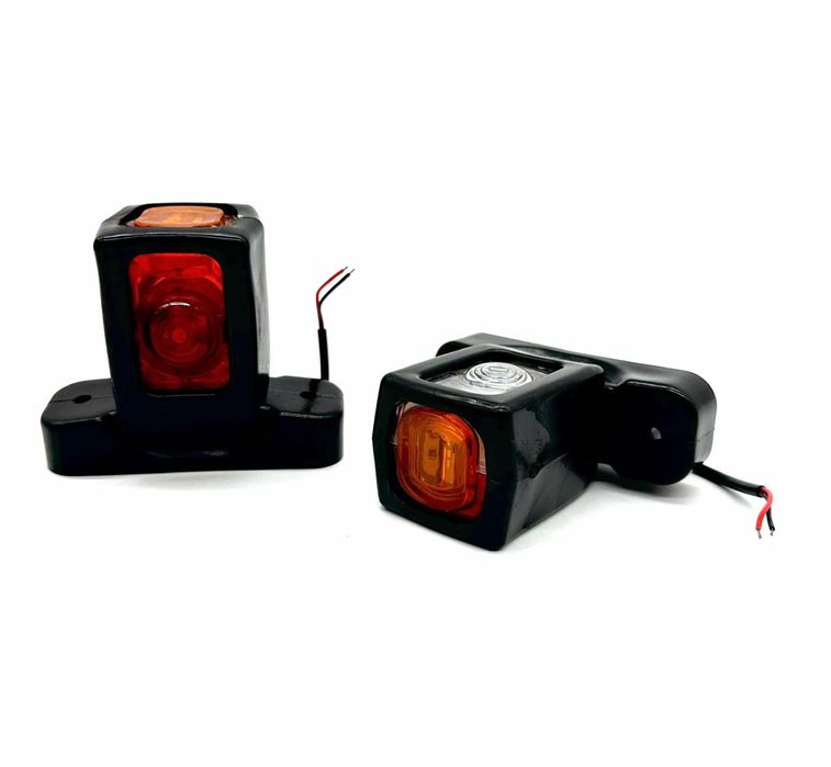 Lampy obrysowe boczne led do przyczep 12-24V 8cm 3 kolory swiatla