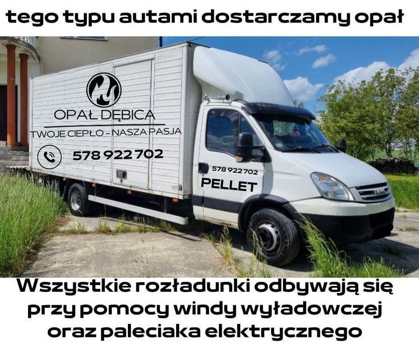Brykiet drzewny dębowy - liściasty kostka typu RUF transport winda