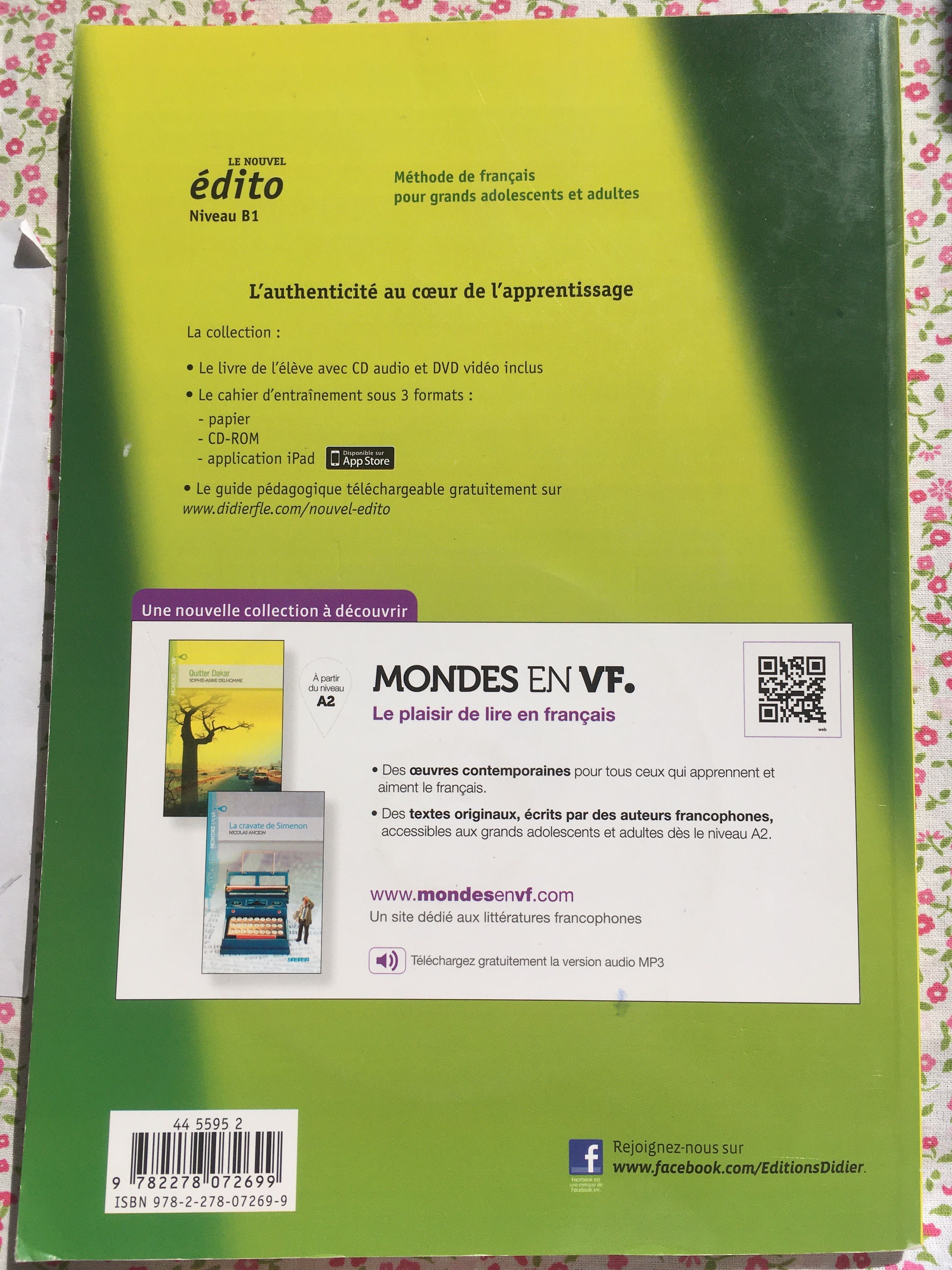 Le Nouvel Édito B1 + CD + DVD podręcznik francuski