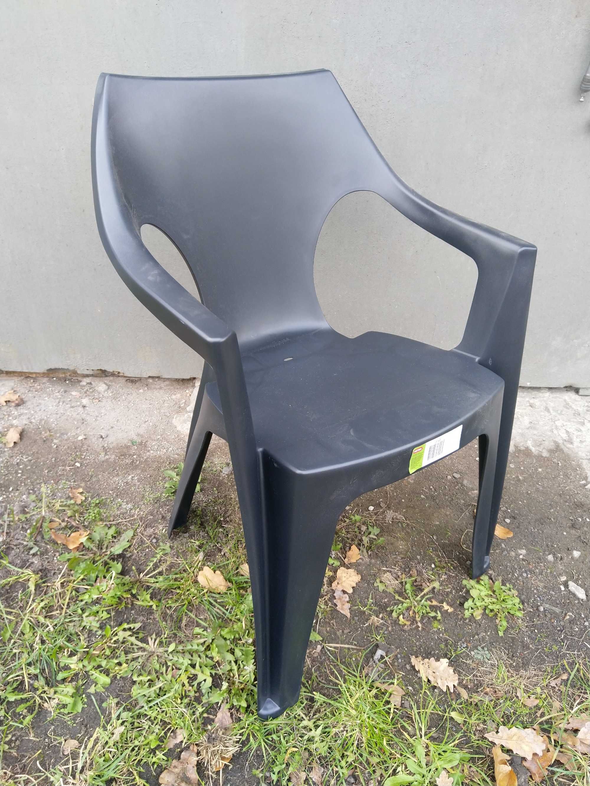 NAJTANIEJ Krzesło Ogrodowe Plastikowe Dante Grafit Low Back