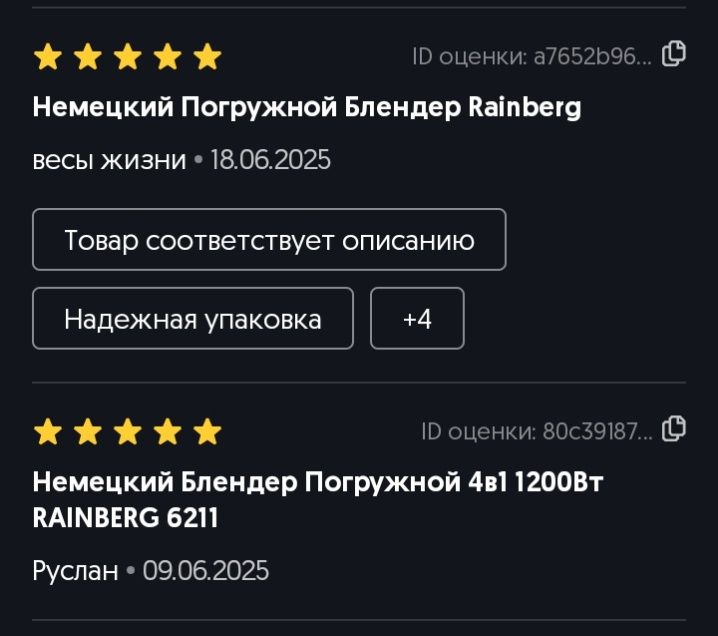 Немецкий Блендер Погружной 4в1 1200Вт RAINBERG 6211