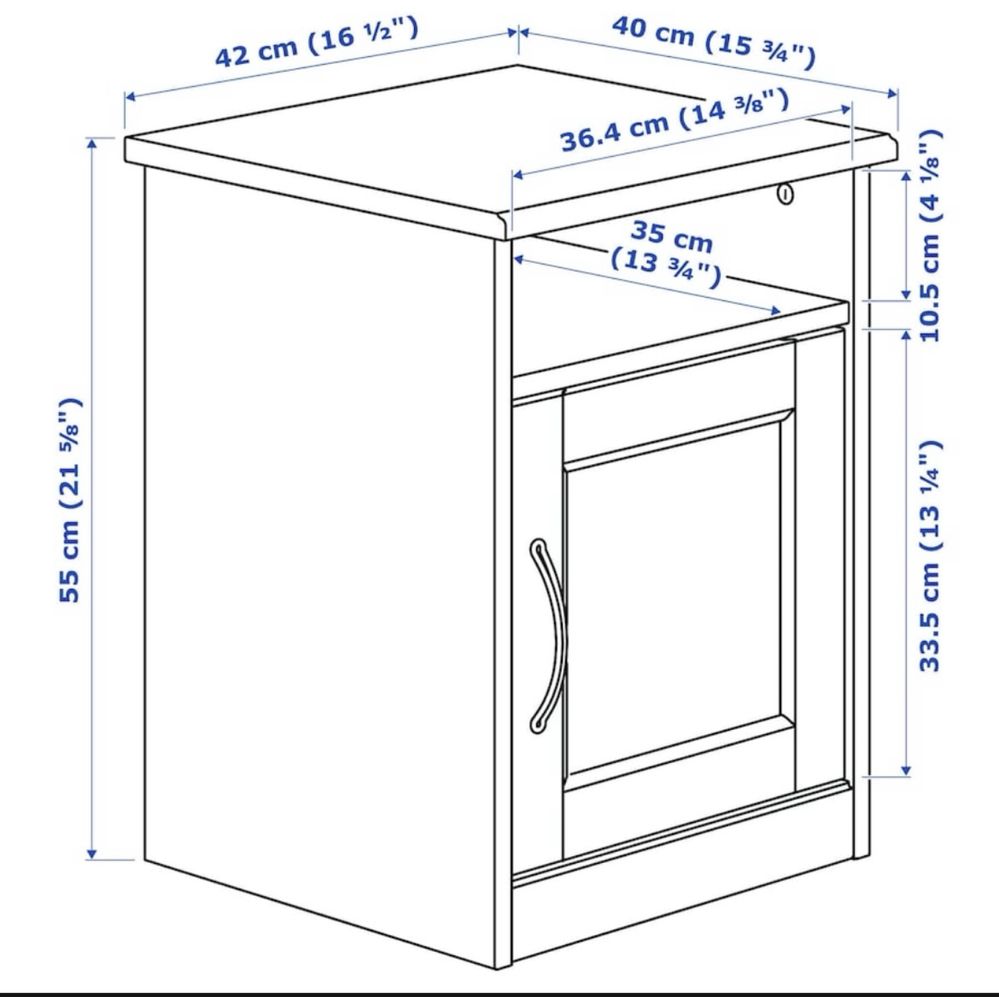 Szafka nocna biała SONGESAND IKEA 2 sztuki