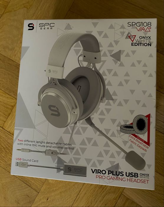 Słuchawki + Klawiatura Gamingowa SPC GEAR BIAŁE