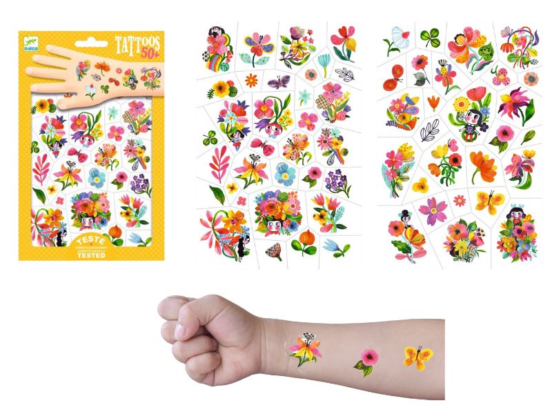 Tatuaże kwiaty bukiety zmywalne Djeco