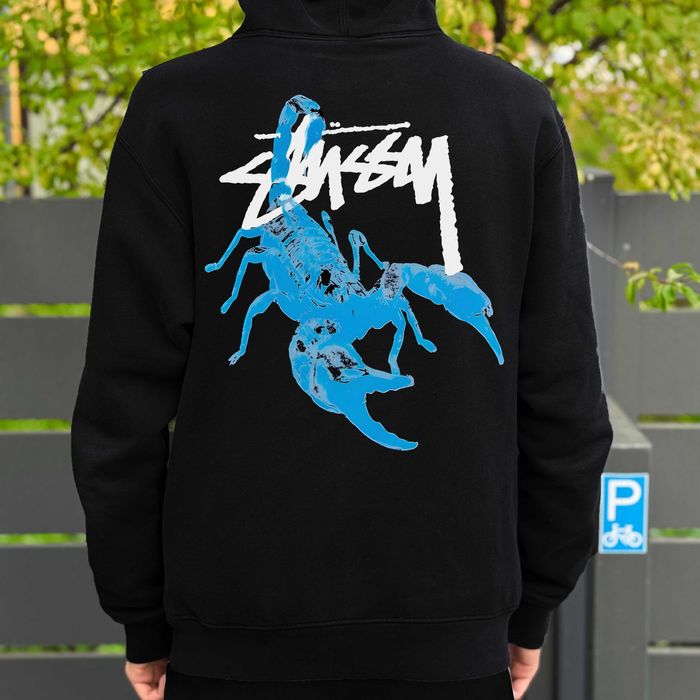 Биг Принт › Stussy Худи Черное › ХС С М Л ХЛ › Стусси › Scorpion