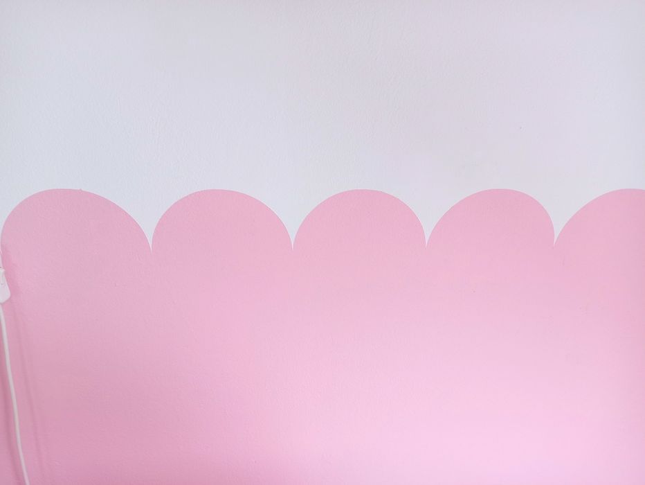 #Szablony do malowania# falbanka na ścianie