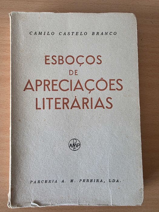 Livro "Esboços de Apreciações Literárias" de Camilo Castelo Branco