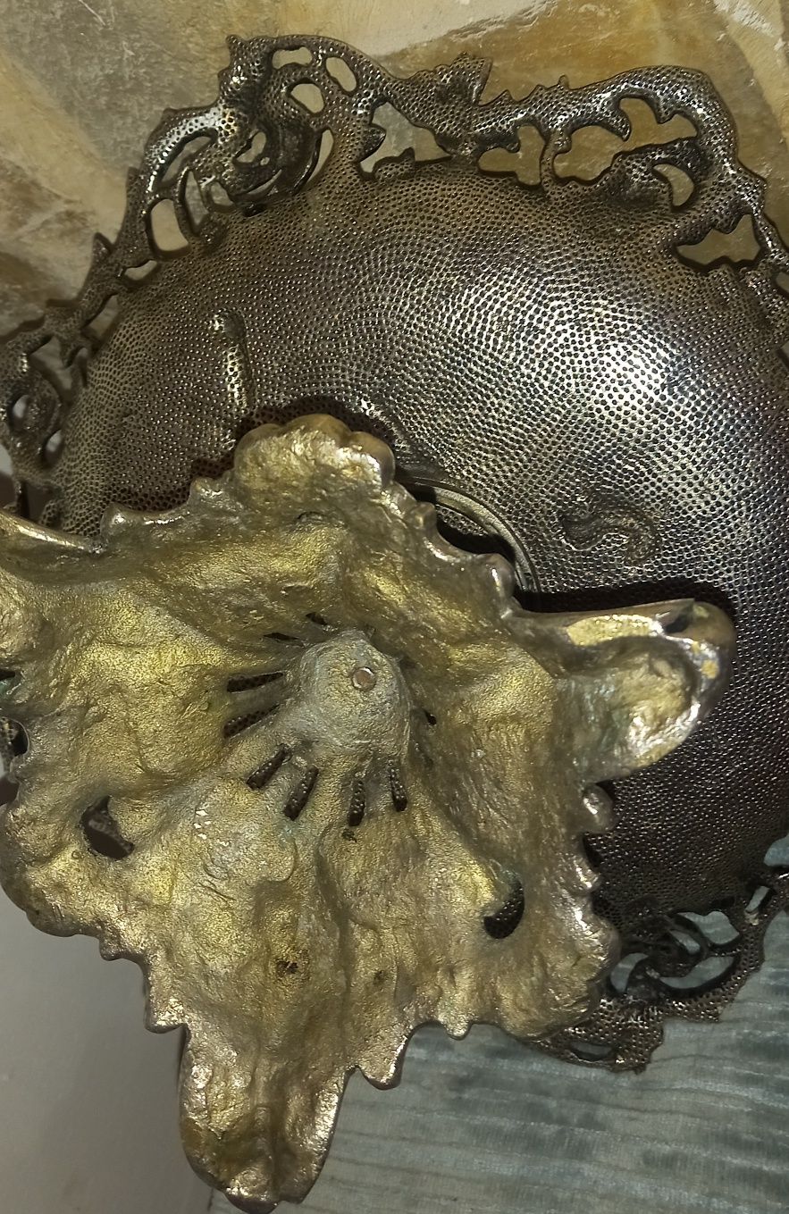 Centro de mesa em bronze Ninfa-Diosa-Angels, diâmetro 35cm,pesa 3kg