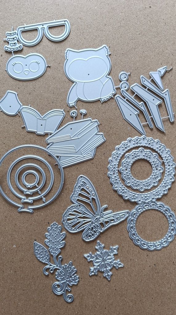 Zestaw wykrojników wykrojnik scrapbooking sowa balony motyl inne