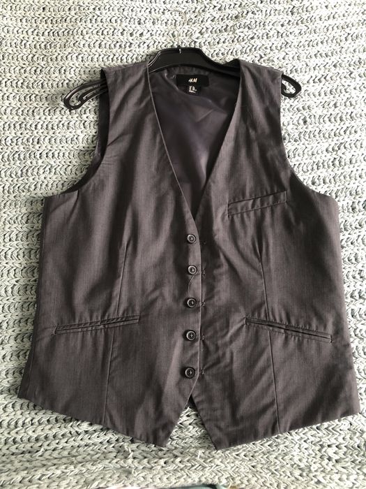 Czarna kamizelka garniturowa w bdb stanie h&m