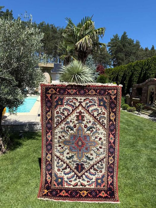 Dywan Perski Kaszmirowy Wełniany Iran Heriz 165x103 galeria 5 tyś