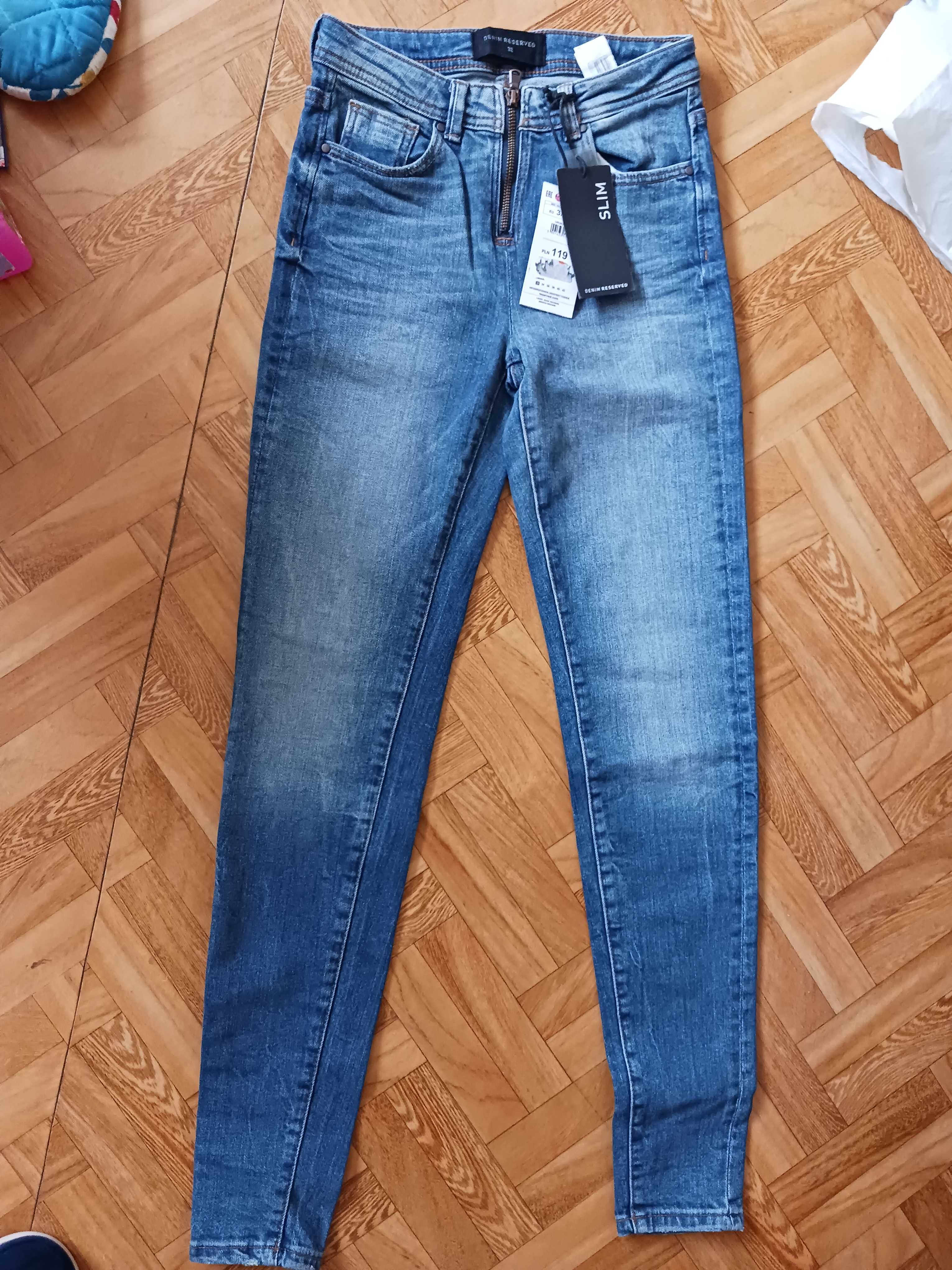 Spodnie jeans r.32 slim