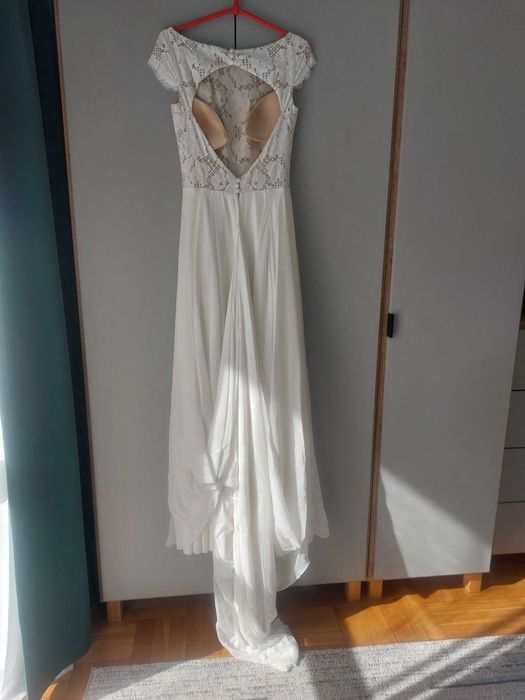Suknia ślubna boho lillian west minimalizm