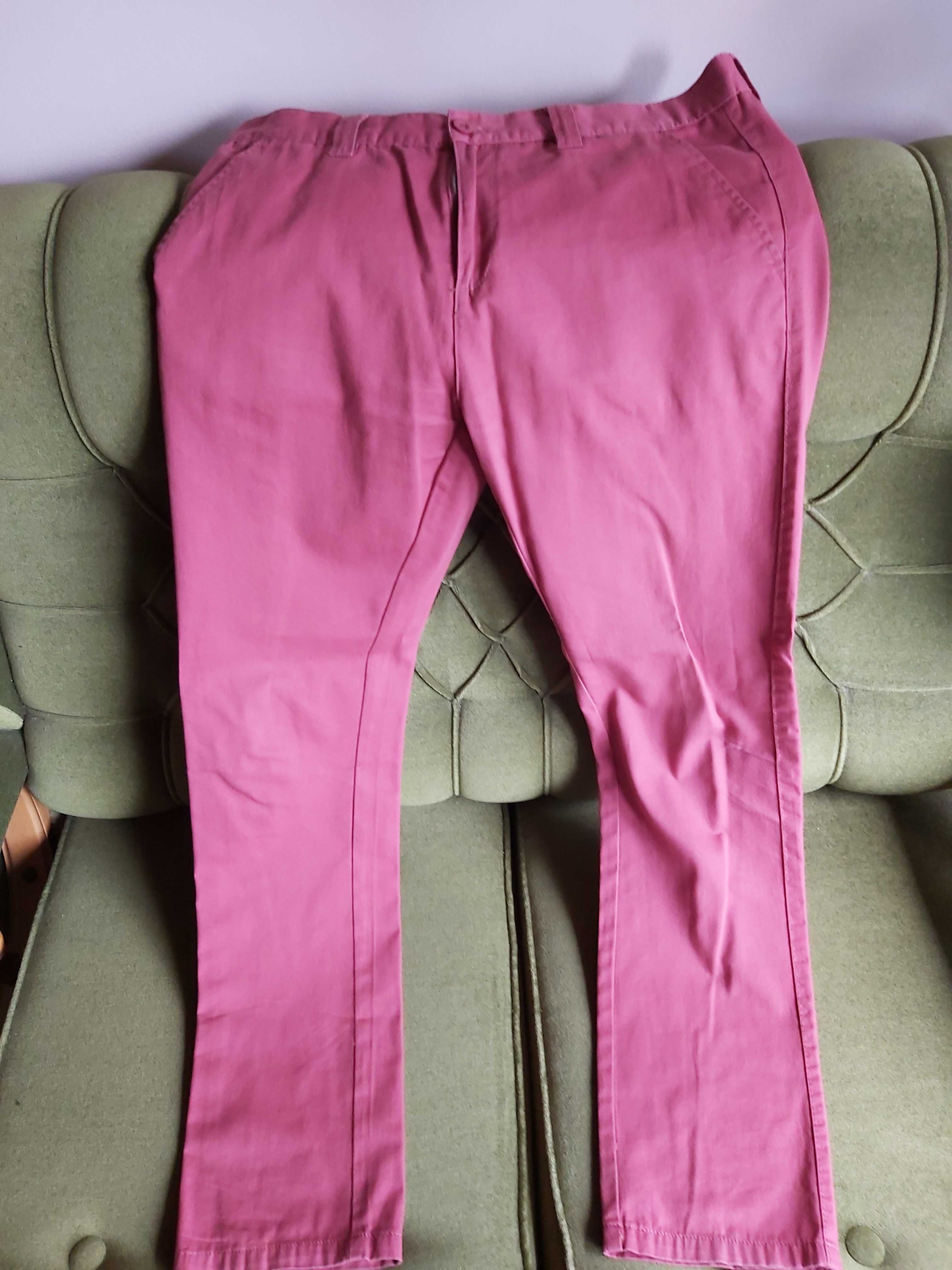 Spodnie męskie chinosy slim czerwone marka inExtenso