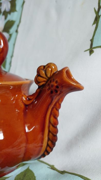 Чайничок Півник, майолика Васильків