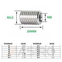 Redukcja ,naprawa gwintu M12 na M8x20mm