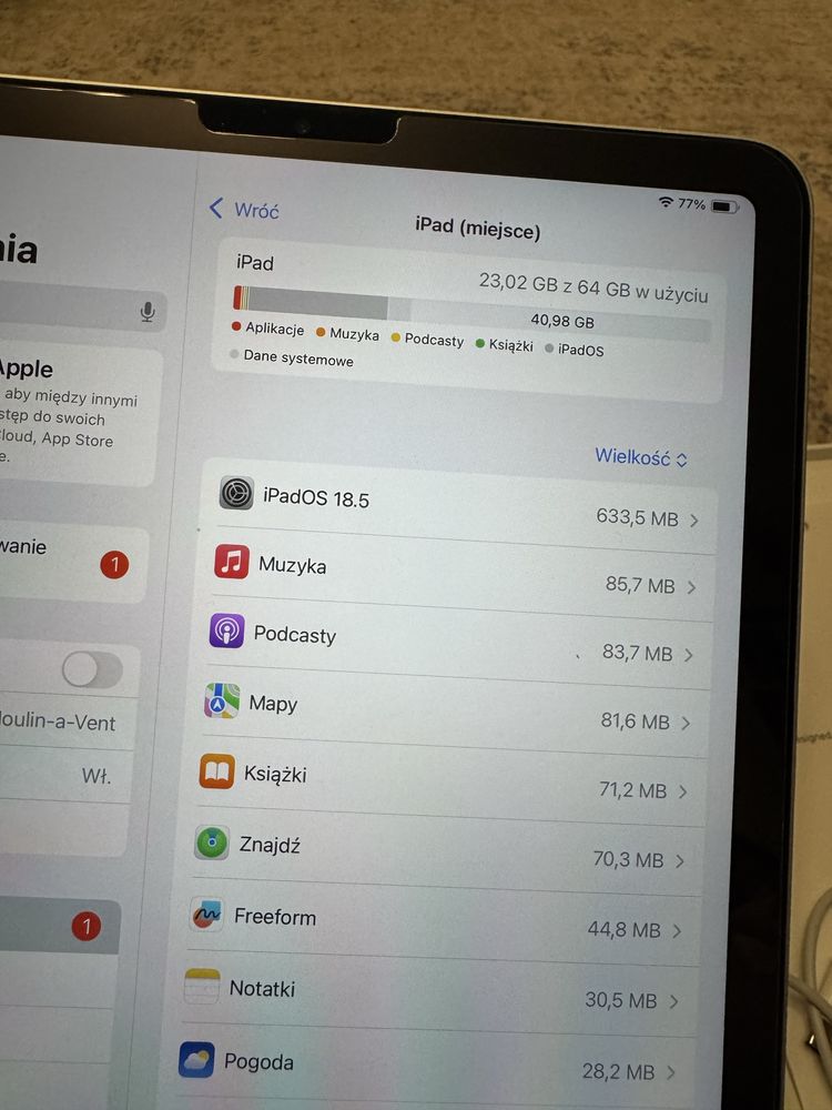 iPad Air 4gen 64GB Wi-Fi Srebrny. Jak nowy!