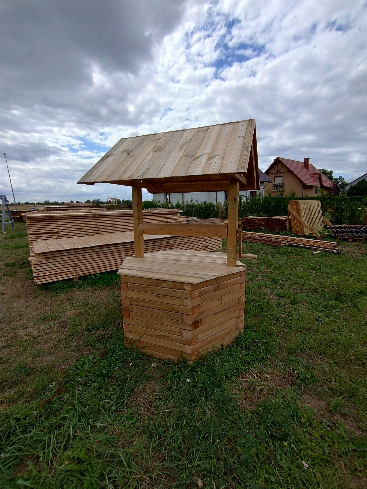 Obudowa Studni, Studnia Ogrodowa z Przykryciem, Sześciokąt 140cm