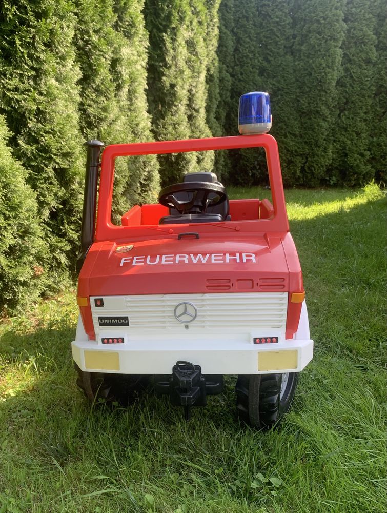 Straż pożarna Mercedes Unimog Rolly Toys na pedały