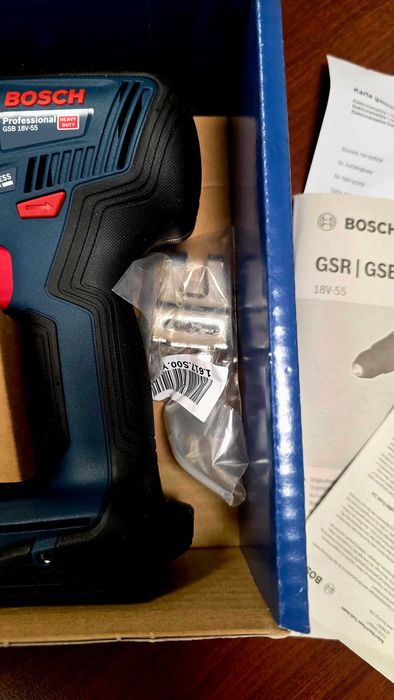 Akumulatorowa wiertarko-wkrętarka udarowa BOSCH GSB 18V-55