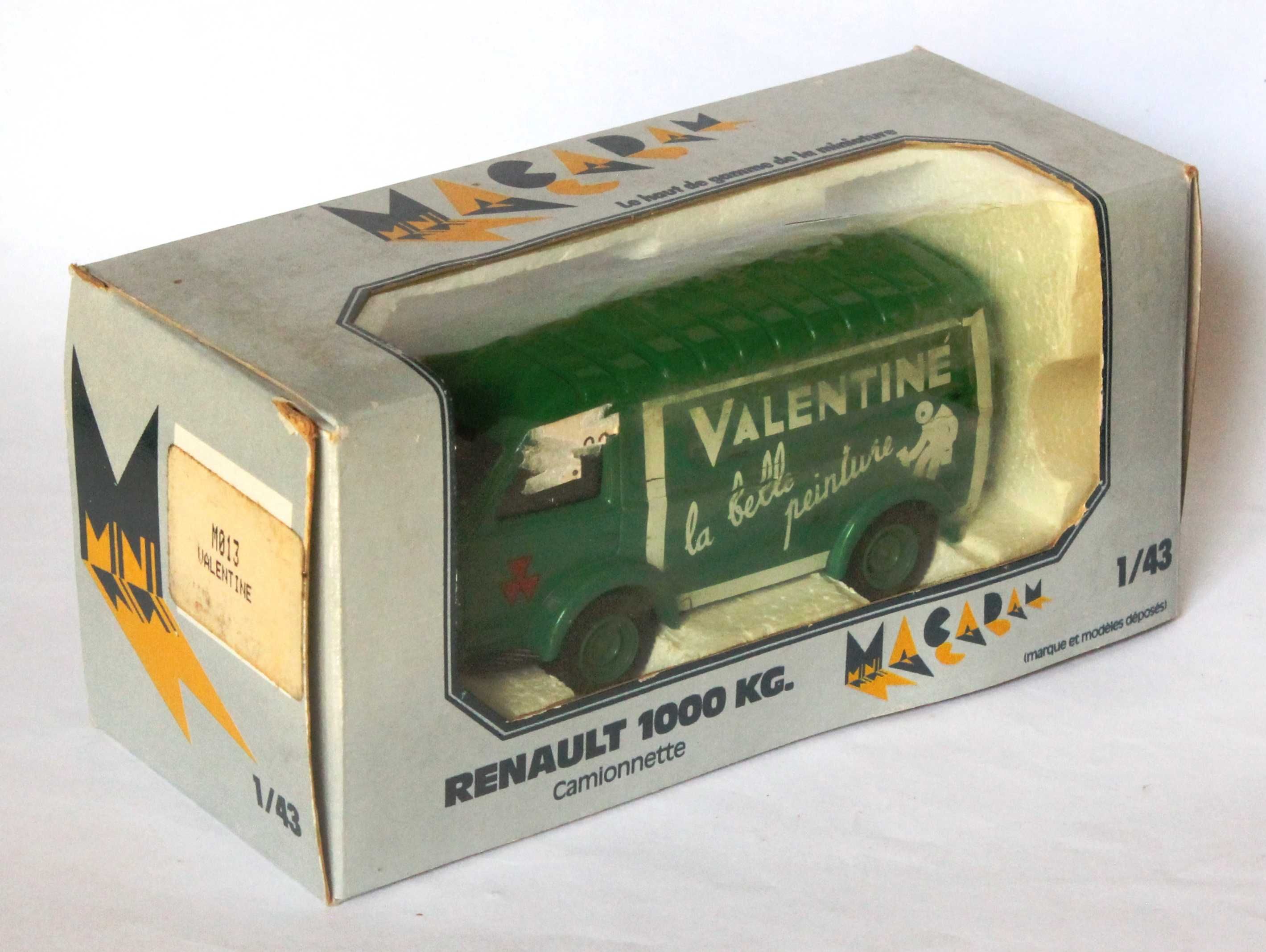 Renault 1000 Kg Valentine 1/43 c/ Caixa Macadam fabricado em Portugal