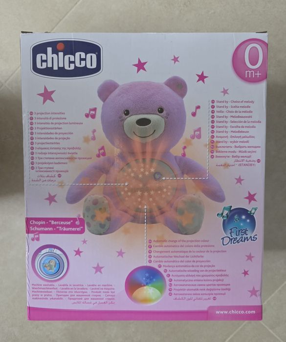 Nowy CHICCO MIŚ Pluszowy 3w1 projektor