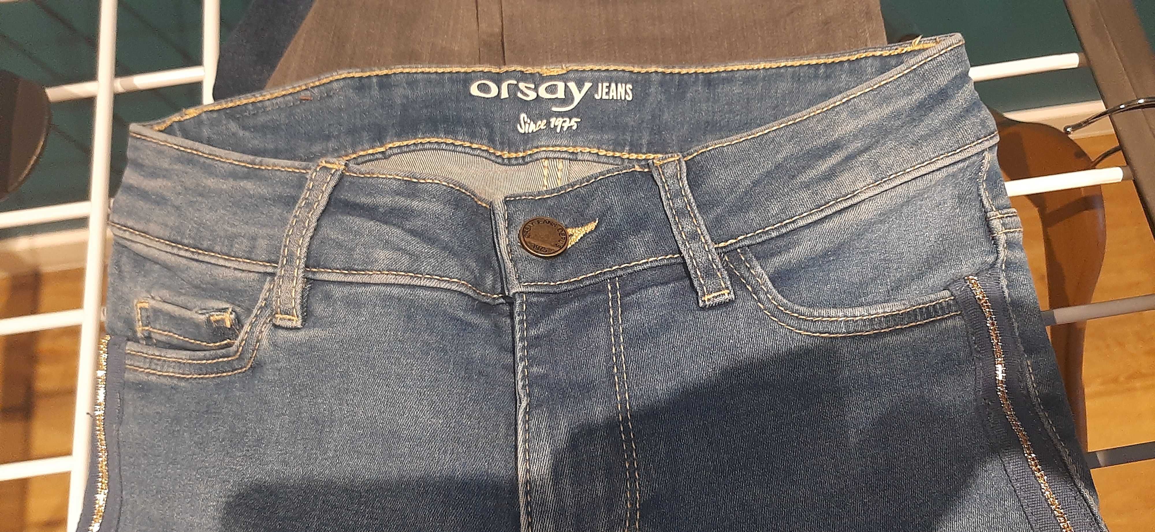 Jeansy, spodnie jeansowe damskie S 3 pary orsay medicine