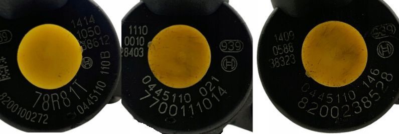 KOMPLET WTRYSKIWACZY RENAULT OPEL 1.9 DCI CDTI 0445110146 0445110021 x4
