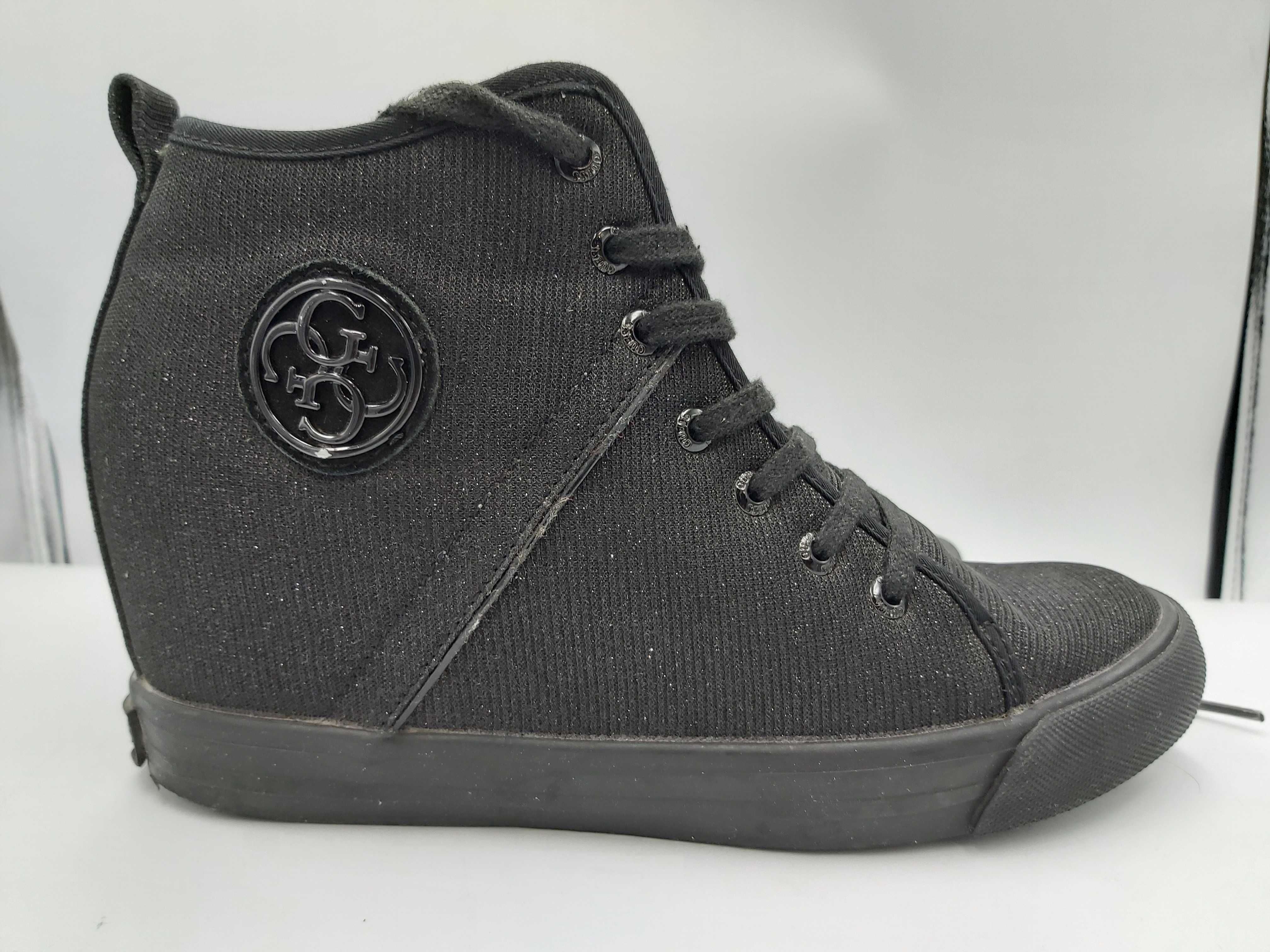 Buty sneakersy GUESS czarne platforma rozmiar 39 botki