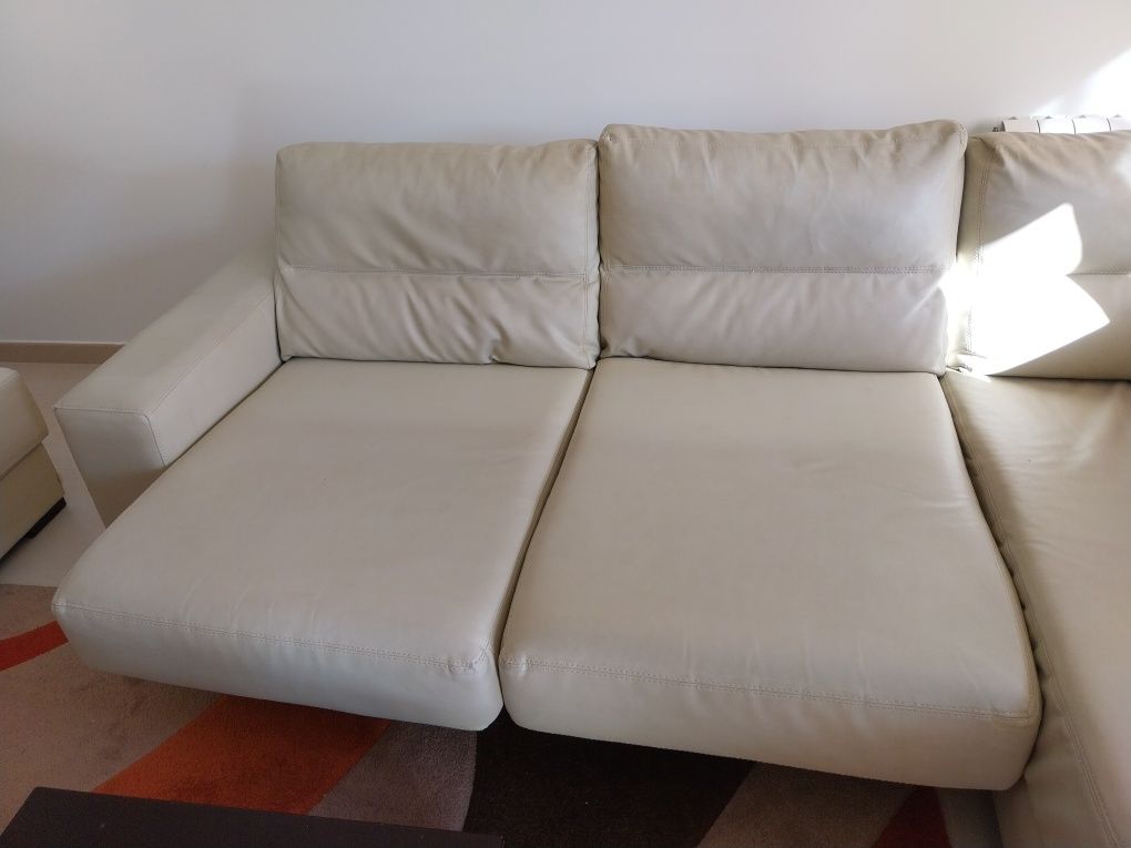 Sofa chaise long napa beje