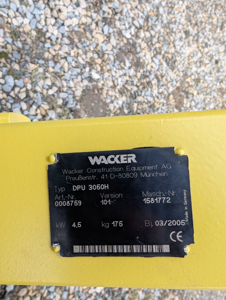 Zageszczarka Wacker Neuson DPU 3050h 175kg
