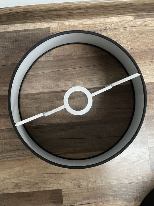 Klosze abażury czarne dwie 2 sztuki materiałowe