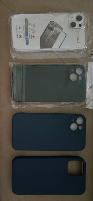 Capa iphone 13 - Silicone Verde ou Azul silicone