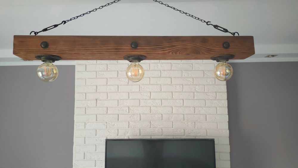 Lampa wisząca stara belka loft