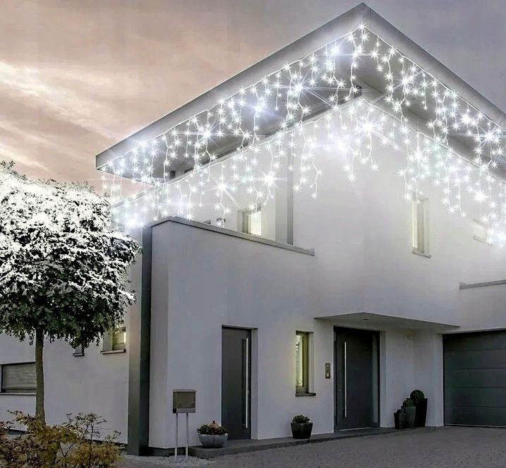 Sople Flash 200 Led Zewnętrzne Białe Zimne Choinkowe Lampki