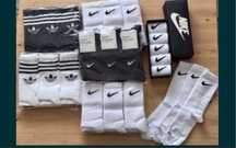 Nike Wysokie Biale Skarpety