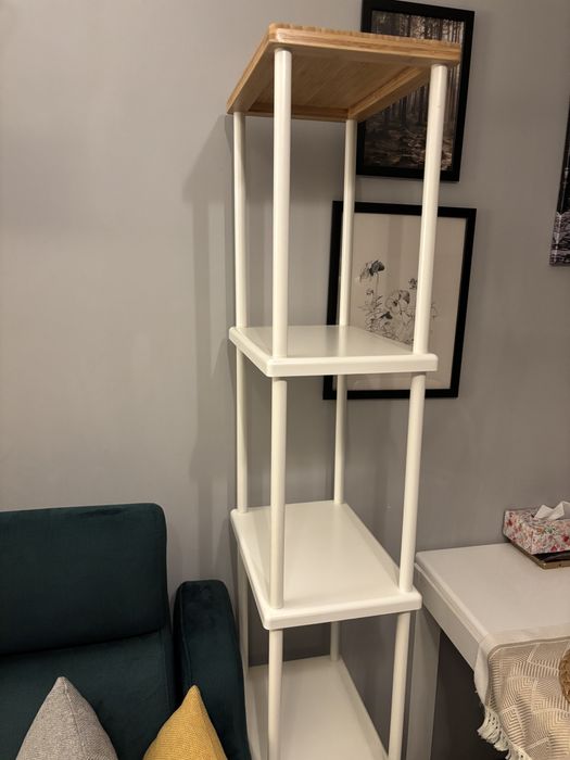 Regał łazienkowy Ikea Dynan biały metalowy