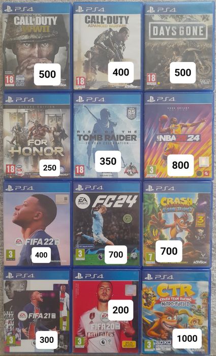 Диски на playstation 4 (для ps5 теж підійде)