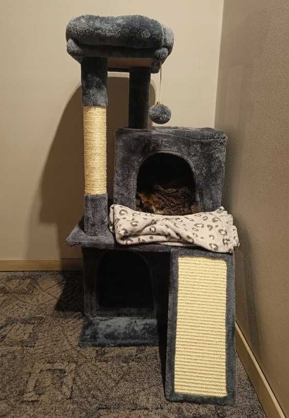 Stabilny drapak dla kota domek legowisko wieża budka do domu