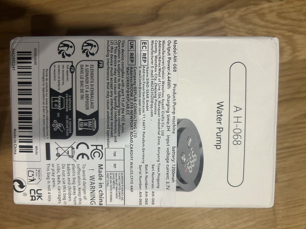 Elektryczna pompka do butli z wodą baniaka ładowana USB